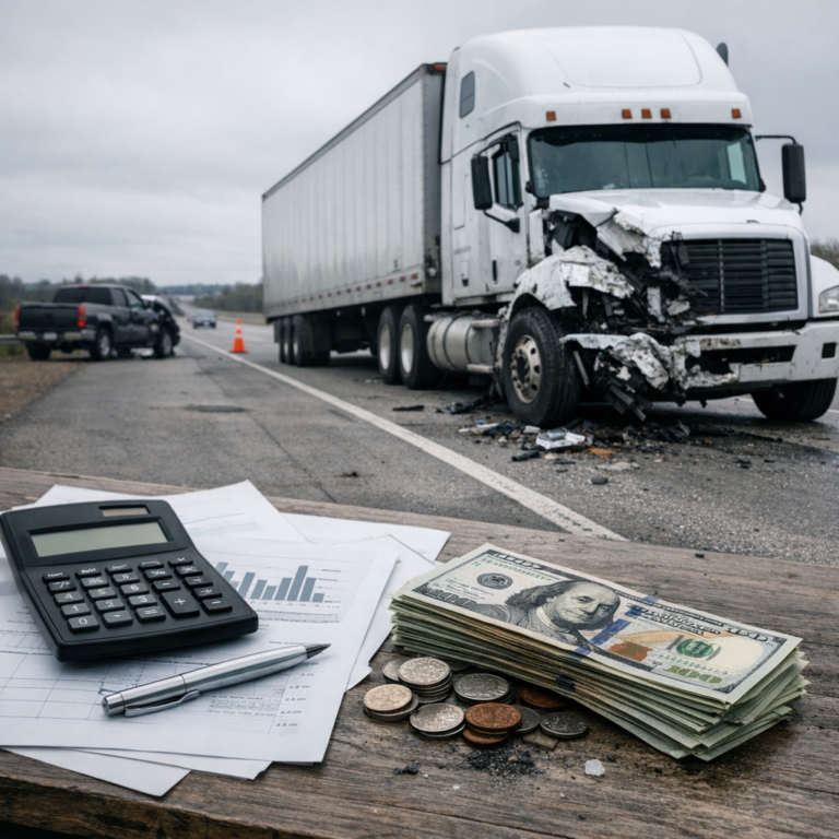 bonus income loss truck illustration for Bonus income loss after truck injuries