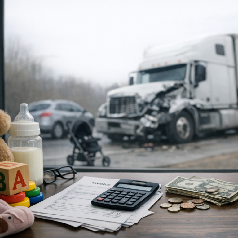 childcare costs truck injury illustration for Childcare expenses after truck injuries