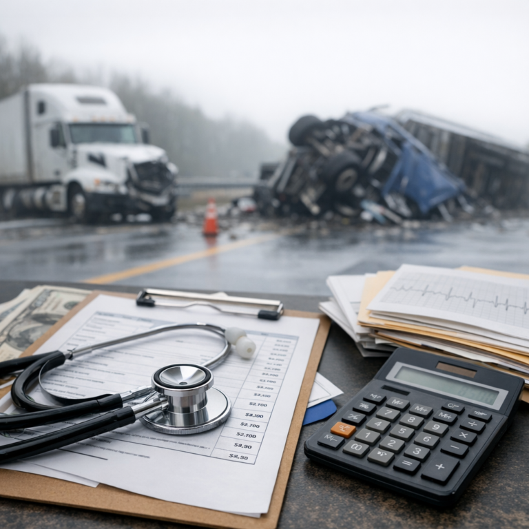 critical care billing truck illustration for Critical care billing after truck crashes