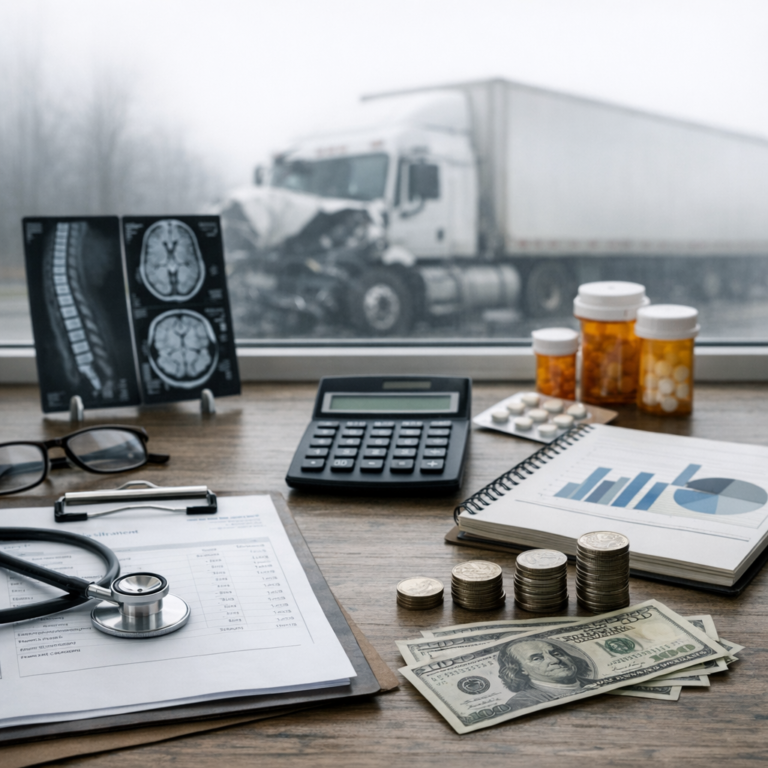 future medical expenses truck illustration for Future medical expenses after truck injuries
