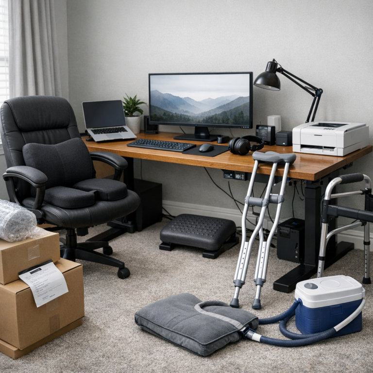 home office costs injury illustration for Home office setup expenses after injuries