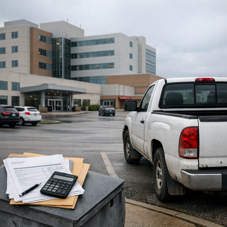 uninsured hospital billing truck illustration for Hospital billing considerations for uninsured patients