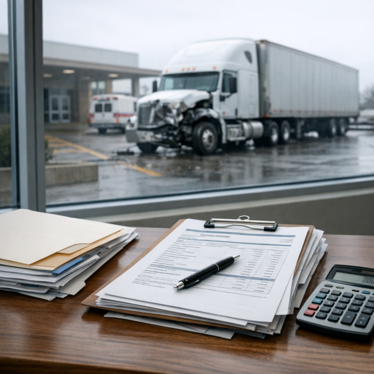 hospital billing policies truck illustration for Hospital billing policies after truck accidents