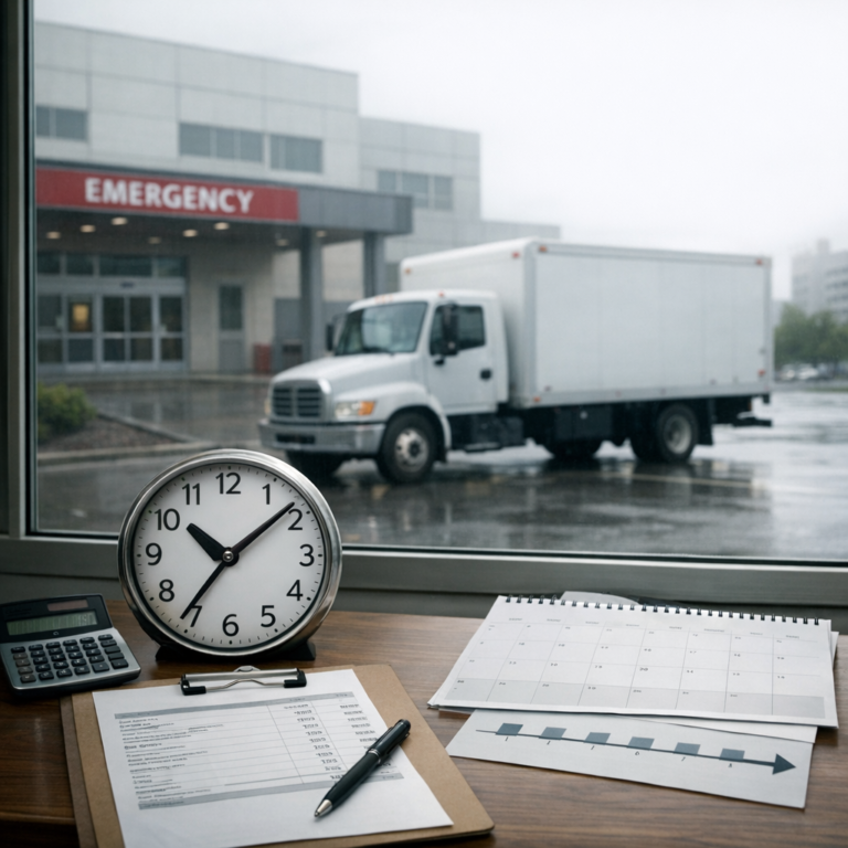 billing resolution timeline hospital truck illustration for Hospital billing resolution timelines