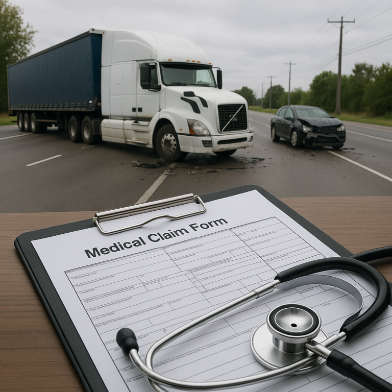 medical claim process truck illustration for How medical claims are processed after truck accidents