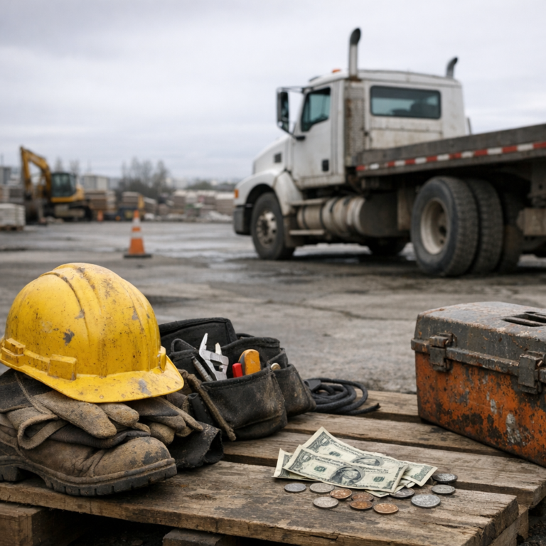 physical job income loss truck illustration for Income disruption for physically demanding jobs