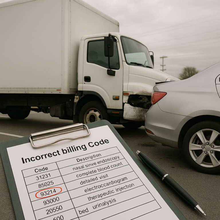 incorrect billing codes truck illustration for Incorrect billing codes causing claim denials