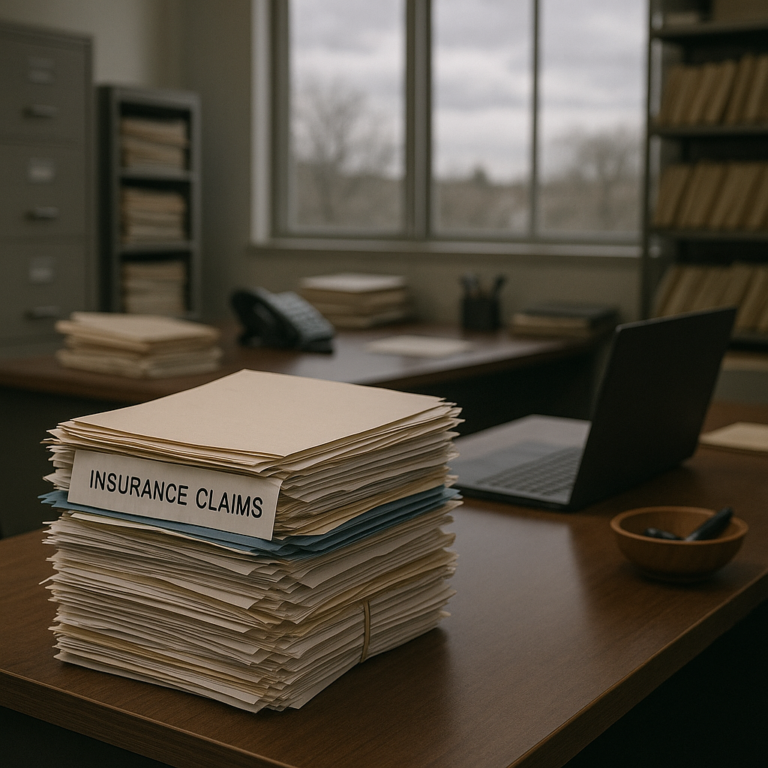 insurance backlog medical claims illustration for Insurance claim backlog issues