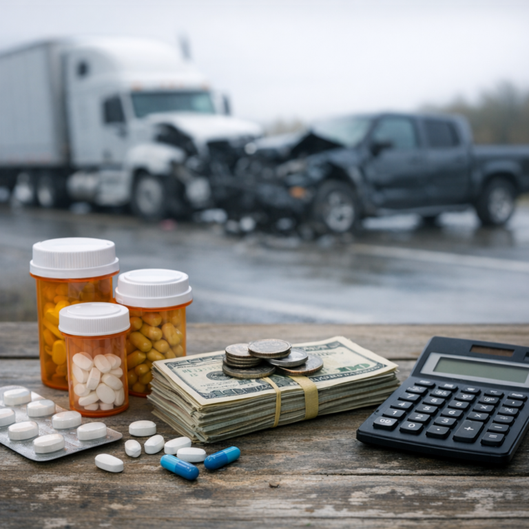 long term medication costs truck illustration for Long term medication expenses after truck accidents