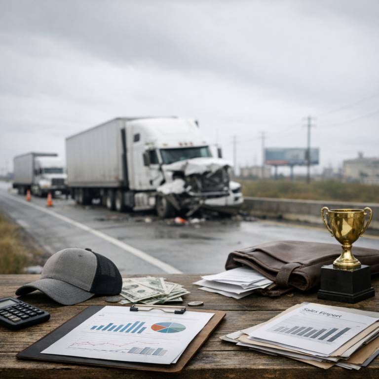 lost promotion income truck illustration for Loss of promotion income after truck injuries