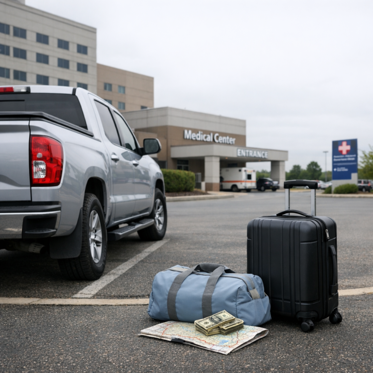 medical travel expenses truck illustration for Medical appointment travel expenses