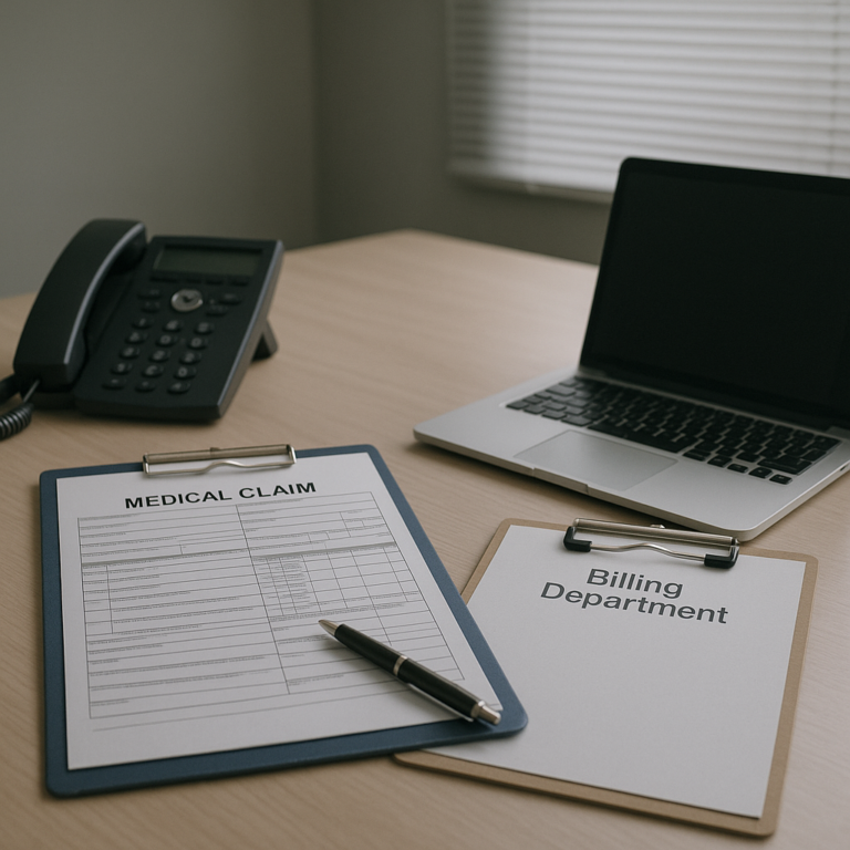 billing department coordination insurance illustration for Medical claim coordination with billing departments