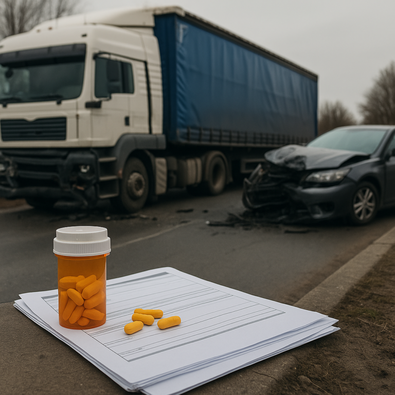 prescription coverage dispute truck illustration for Prescription coverage disputes after truck accidents