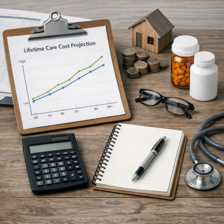 lifetime care cost projection illustration for Projected lifetime care expenses