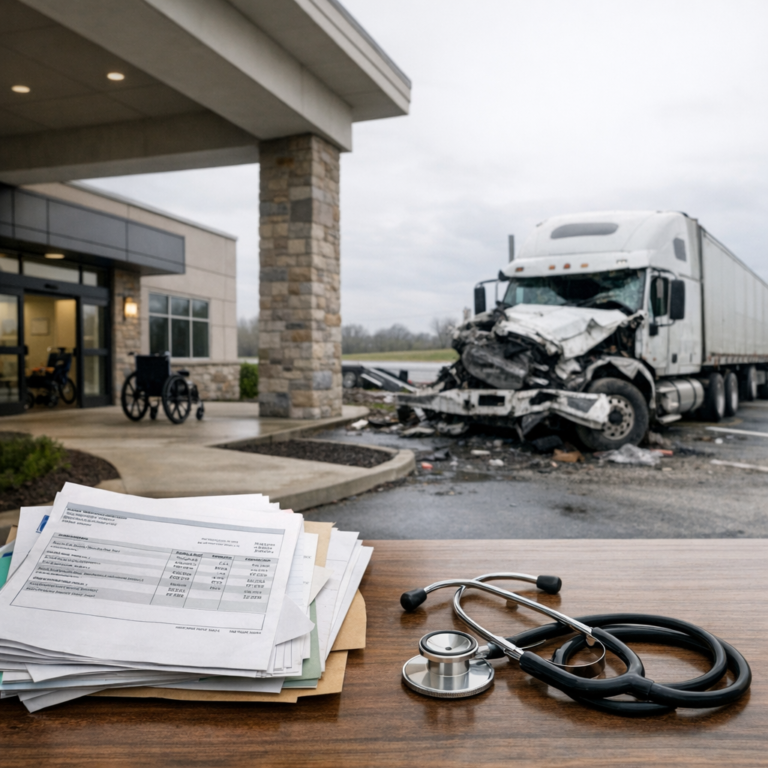 rehab hospital costs truck illustration for Rehabilitation hospital costs after truck accidents
