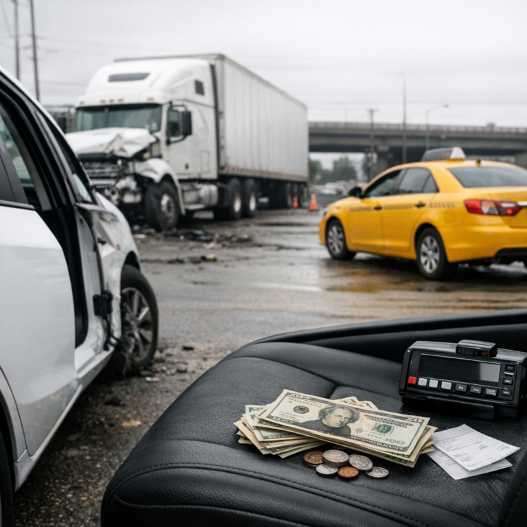 rideshare costs truck injury illustration for Rideshare and taxi costs after truck injuries