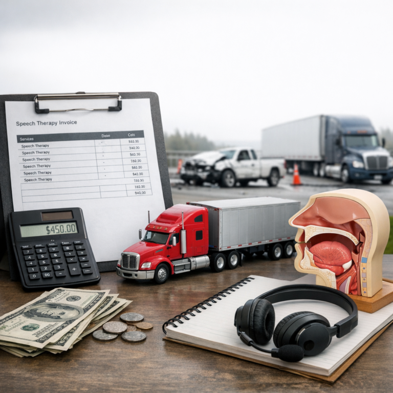 speech therapy costs truck illustration for Speech therapy costs after truck accidents