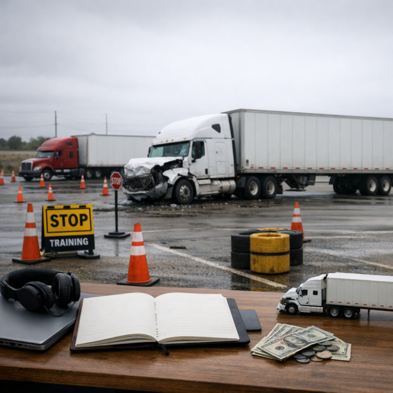 Illustration of Training interruption income loss after truck accidents