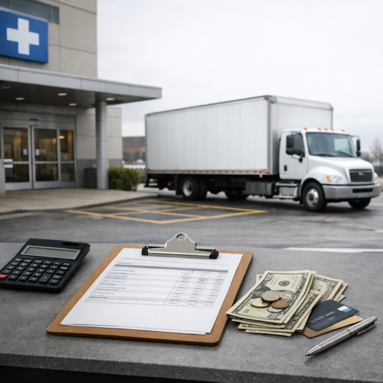 hospital payment requests truck illustration for Understanding hospital payment requests