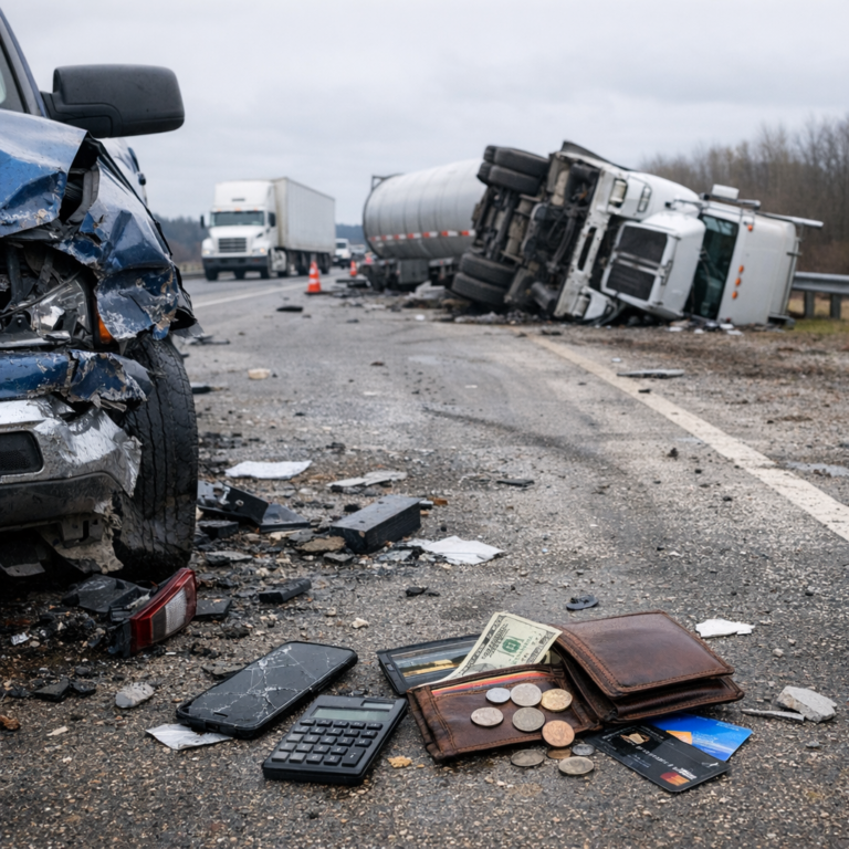 financial challenges truck accident illustration for What financial challenges follow truck accidents