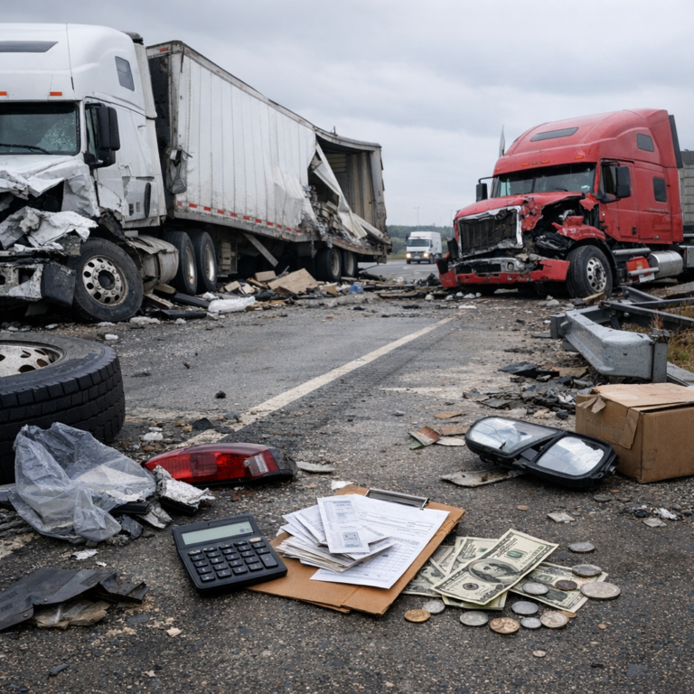 high cost truck accident illustration for Why are truck accident expenses so high
