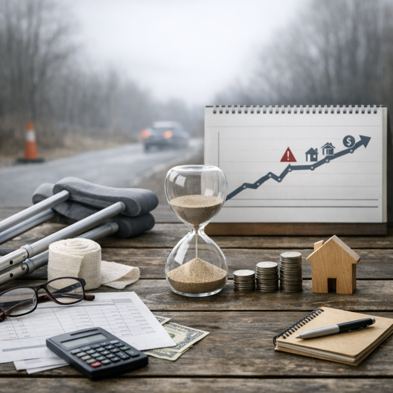 financial clarity timeline injury illustration for Why financial clarity takes time