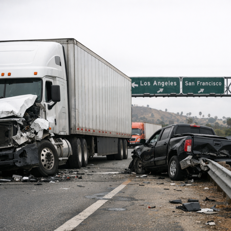 Illustration of California truck accident laws explained