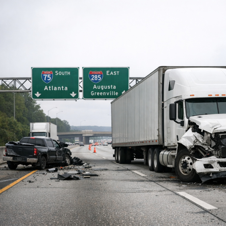 Illustration of Georgia truck accident laws overview