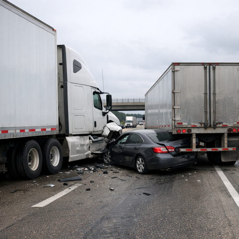 interstate trucking accident laws illustration for Interstate trucking laws and accident claims explained
