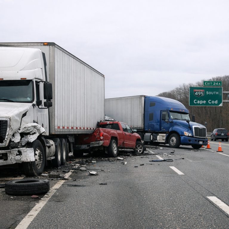 Illustration of Massachusetts truck accident laws explained
