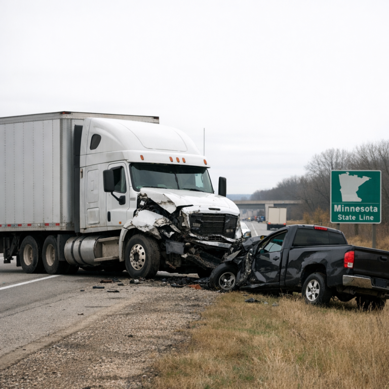 Illustration of Minnesota truck accident laws overview