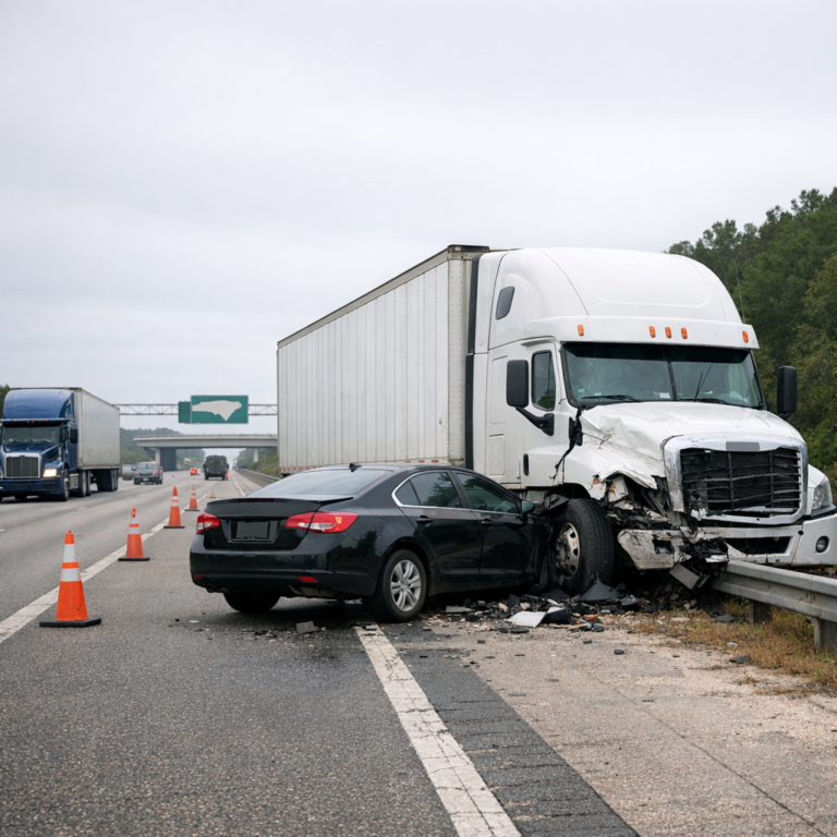 Illustration of North Carolina truck accident laws explained
