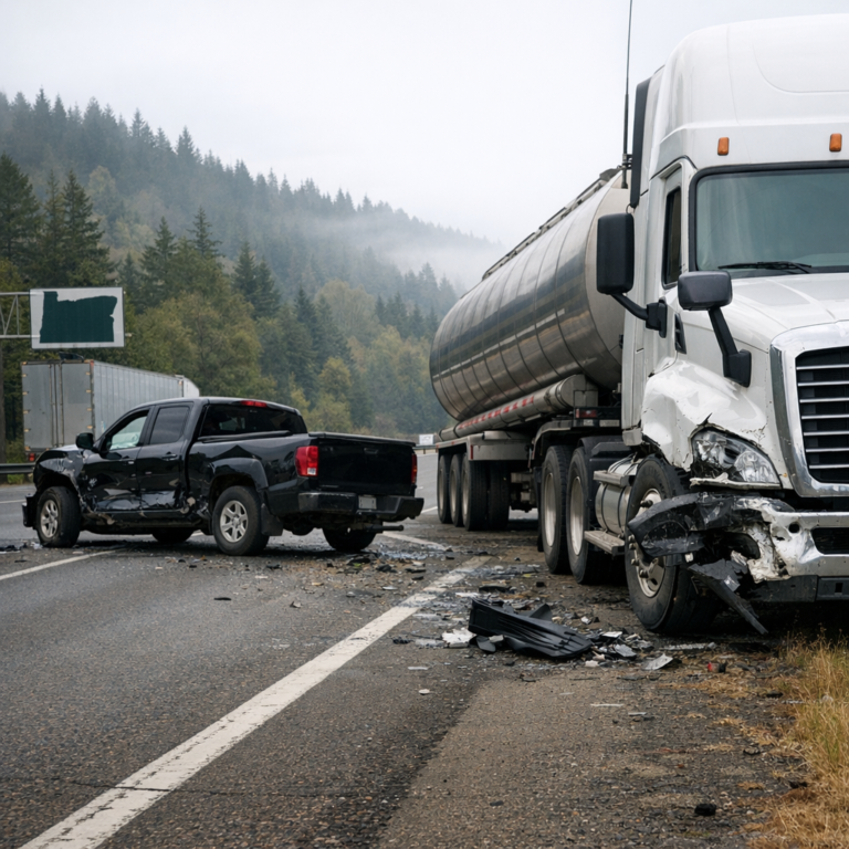 Illustration of Oregon truck accident laws explained