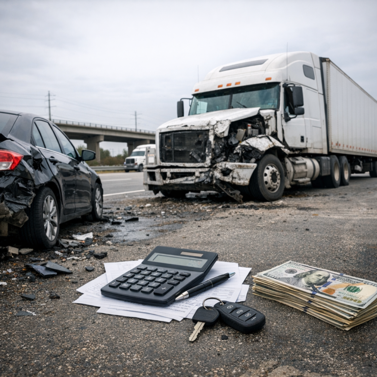 texas damages truck accident illustration for What damages are allowed in Texas truck accident cases