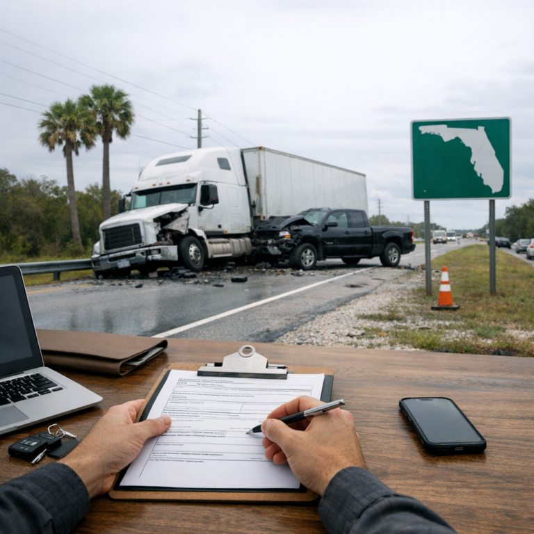file claim florida truck accident illustration for What to know about filing a truck accident claim in Florida
